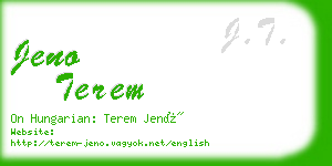 jeno terem business card